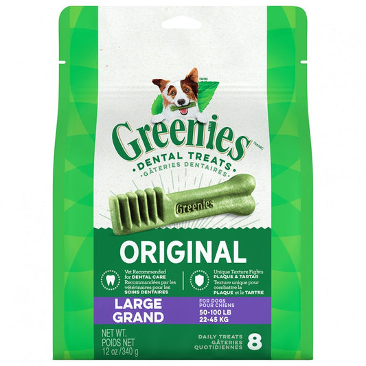 Greenies - Dental Chew ORIGINAL Dog Chew - LARGE - 340GM (12oz) - 8CT