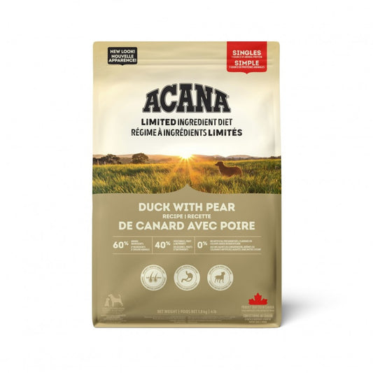 LocalID_61641 Champion Foods - Acana LID DUCK WITH PEAR RECIPE Dry Dog Food - 1.8KG