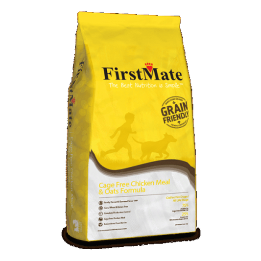 *S.O. - Up to 3 Week Wait* FirstMate - Grain Friendly Cage Free CHICKEN MEAL and OATS Dry Dog Food - 11.4KG (25lb)