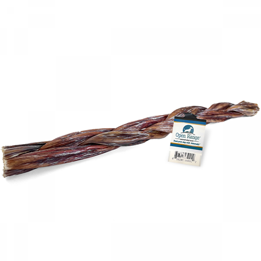 Open Range - Beef CHOMPER Esophagus BRAID Dog Chew - 30CM (12in)