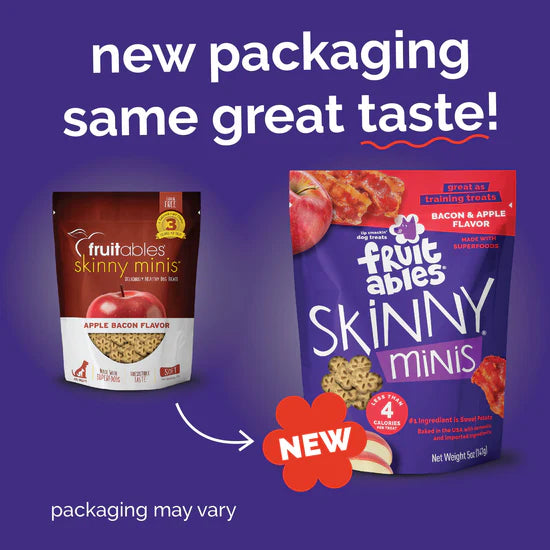 LocalID_71499 Fruitables - Skinny Minis APPLE BACON Chewy Dog Treats - 340GM (12oz)