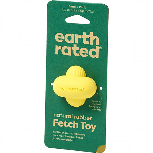 Earth Rated - Rubber Fetch Toy - YELLOW - SMALL - 5CM (2in)