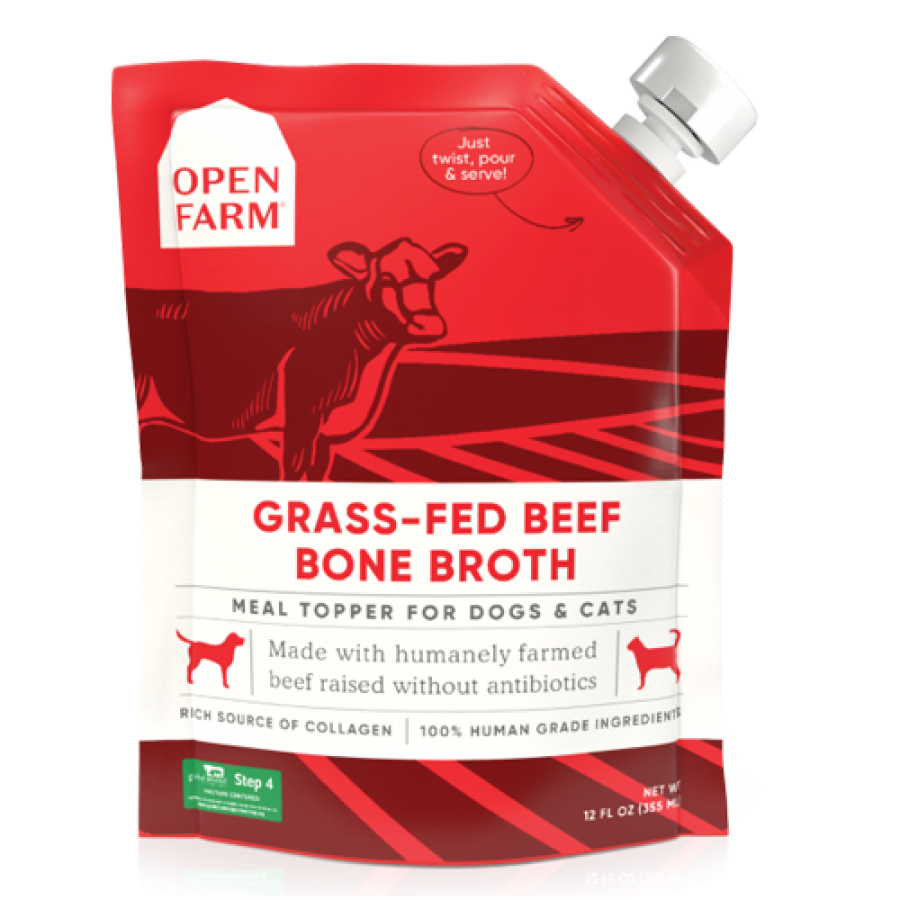 Open Farm - Dog-Cat Grass-Fed BEEF BONE BROTH Topper - 355ML (12oz)