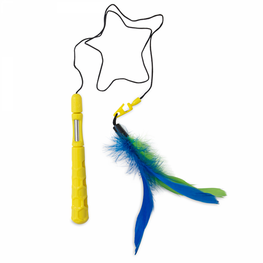 *DISC* JW Pets - Telescopic Flutter-ee Feather Wand Cat Toy - 122CM (4ft)