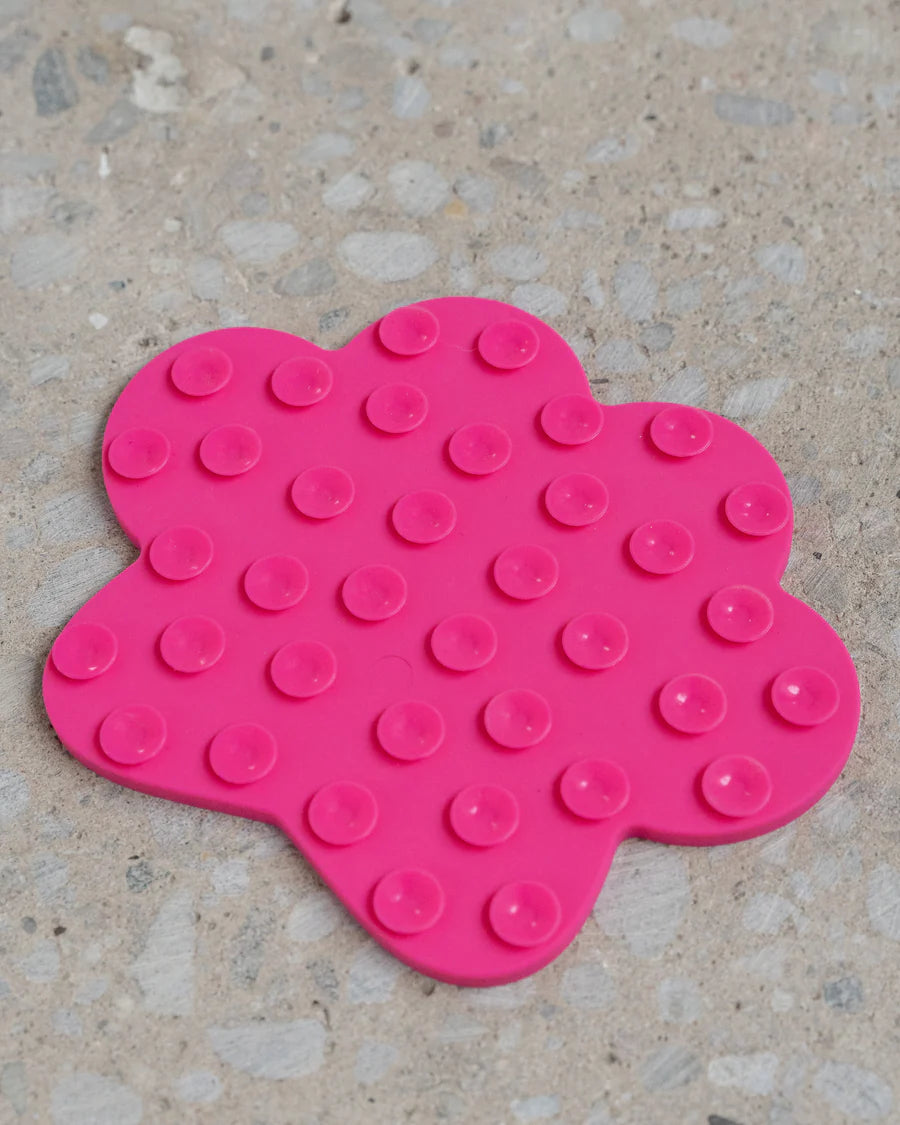 LocalID_65960 Dexypaws - Dog Lick Mat - PINK PAW - 20.5 x 19 x 1CM (8x7.5x.5in)