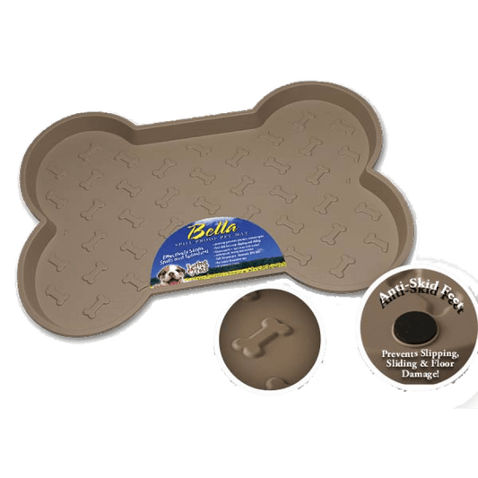 Bella - Spill Proof Dog Mats - TAN - SMALL - 47CM (18.5in)