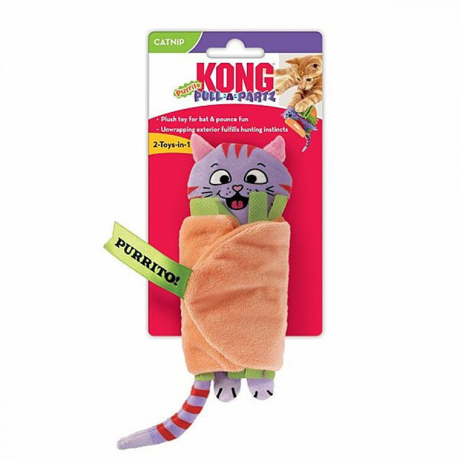 *S.O. - Up to 2 Week Wait* KONG - Pull-A-Partz Purrito Cat Toy - 15CM (6in)