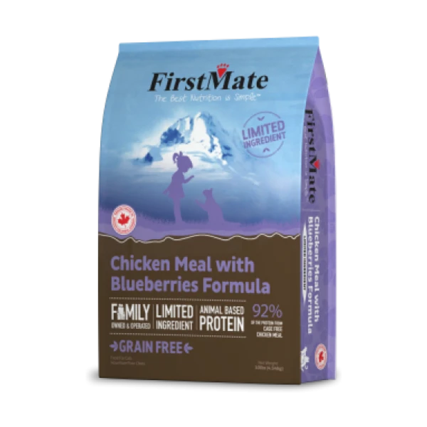 FirstMate GF LID Chicken/Blueberries Dry Cat Food - 4.54KG (10lb)