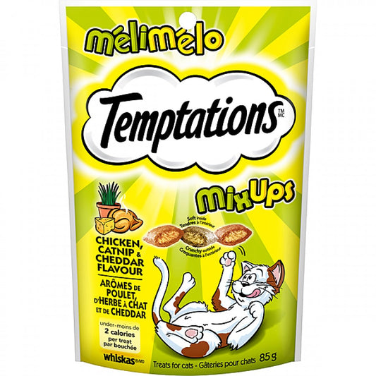 Whiskas - Temptations Mix-Ups CATNIP, CHICKEN, and CHEDDAR Cat Treat - 85GM