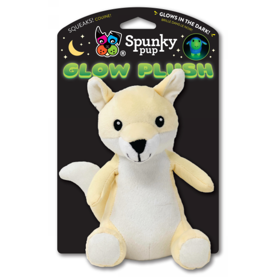 *S.O. - Up to 3 Week Wait* Spunky Pup - Glow Plush Dog Toy - Fox - LARGE - 20.3CM (8in)