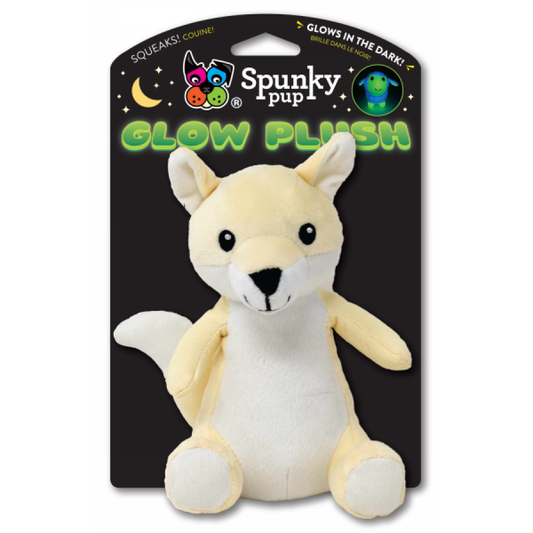 *S.O. - Up to 3 Week Wait* Spunky Pup - Glow Plush Dog Toy - Fox - LARGE - 20.3CM (8in)