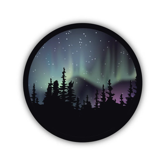 LocalID_70738 Stickers Northwest Inc. - Northern Lights Sticker - 8.5x8.5CM (3x3in)