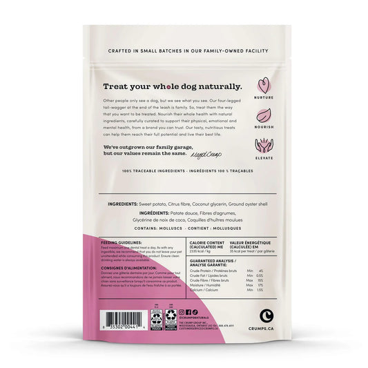 LocalID_68036 Crumps' Naturals - Dog Plaque Busters ORIGINAL Dog Treat - 9CM (3.5in) - 255GM (9oz) - 18PK