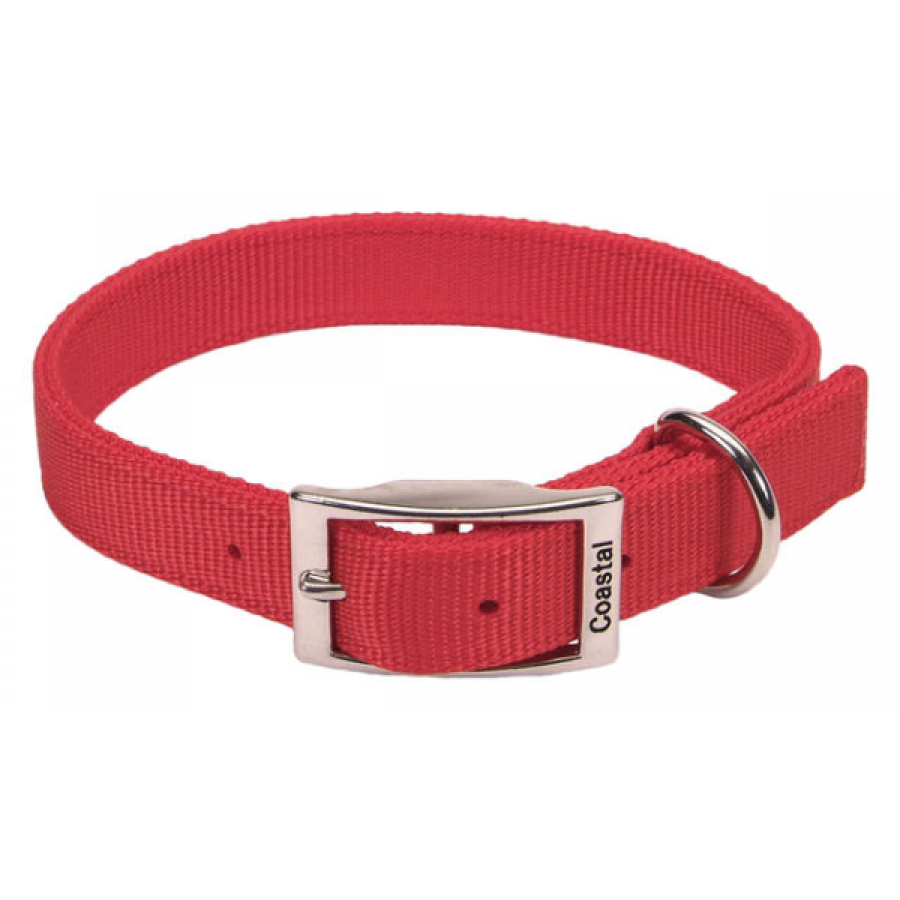 *DISC* Coastal - DoublePly Standard Nylon Collar - RED - 61CM (24in)