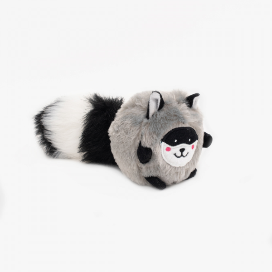 ZippyPaws - Bushy Throw - Raccoon Dog Toy - 21CM (8in)