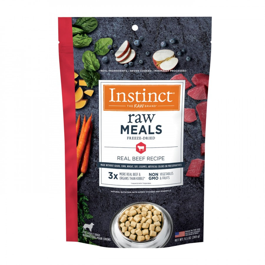 *S.O. - Up to 3 Week Wait* Instinct - FD Raw Meals GF Real BEEF Dog Food - (9.5oz)