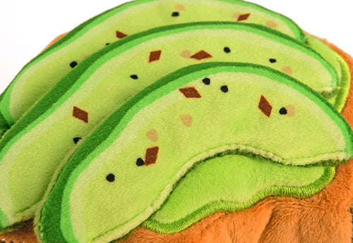 LocalID_70063 PLAY - Barking Brunch - Avo-doggo Toast Dog Toy - 13CM (5in)