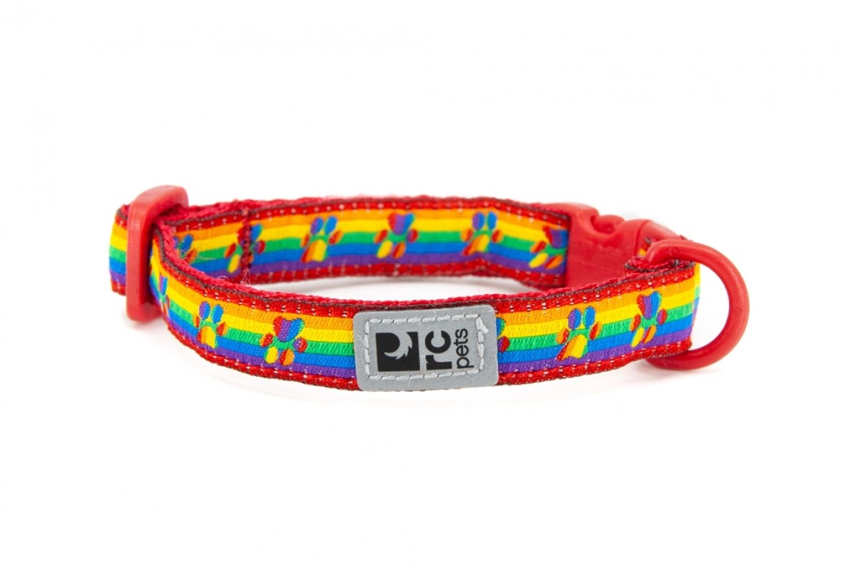 *DISC* RC Pets - Kitty Breakaway Collar - RAINBOW PAWS - 20-25CM (8-10in)