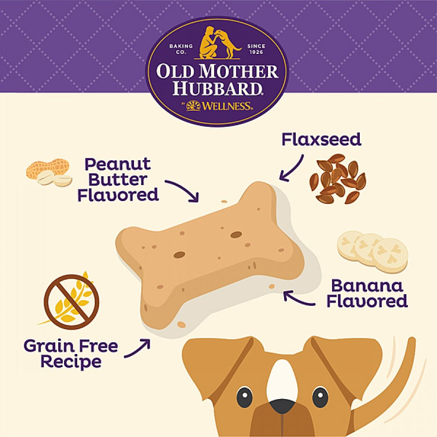 LocalID_68704 Old Mother Hubbard - Grain Free P-NUTTIER 'N NANNERS Dog Treats - MINI - 453GM (16oz)