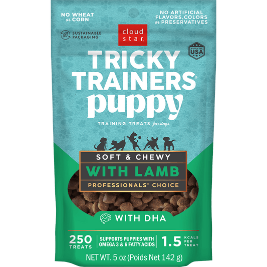 LocalID_67830 Cloud Star - Tricky Trainers PUPPY Mini LAMB Dog Treats - 142GM (5oz)