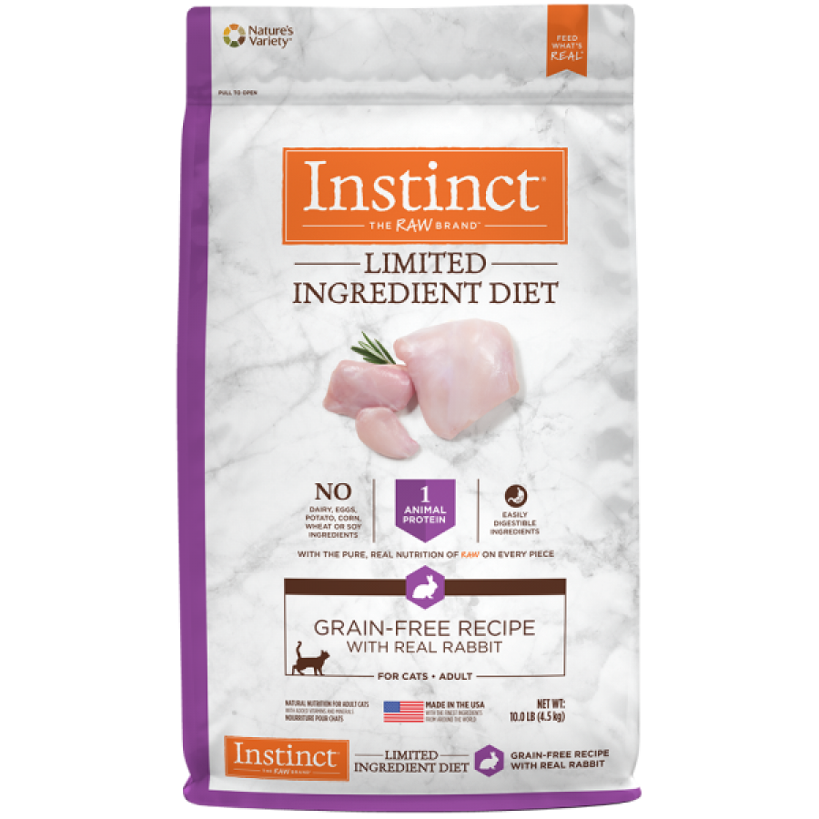 *S.O. - Up to 3 Week Wait* Instinct - GF LID Kibble Farm Raised RABBIT Dry Cat Food - 2KG (4.5lb)