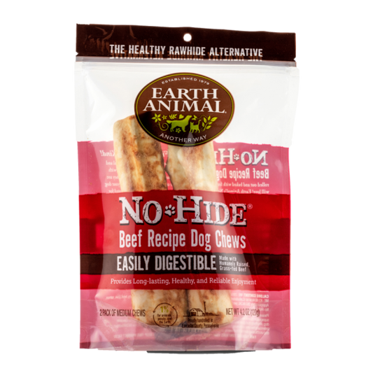 LocalID_54284 Earth Animal - Dog No Hide Chew Grass Fed Beef - Medium 2pk - 120GM (4.2oz)