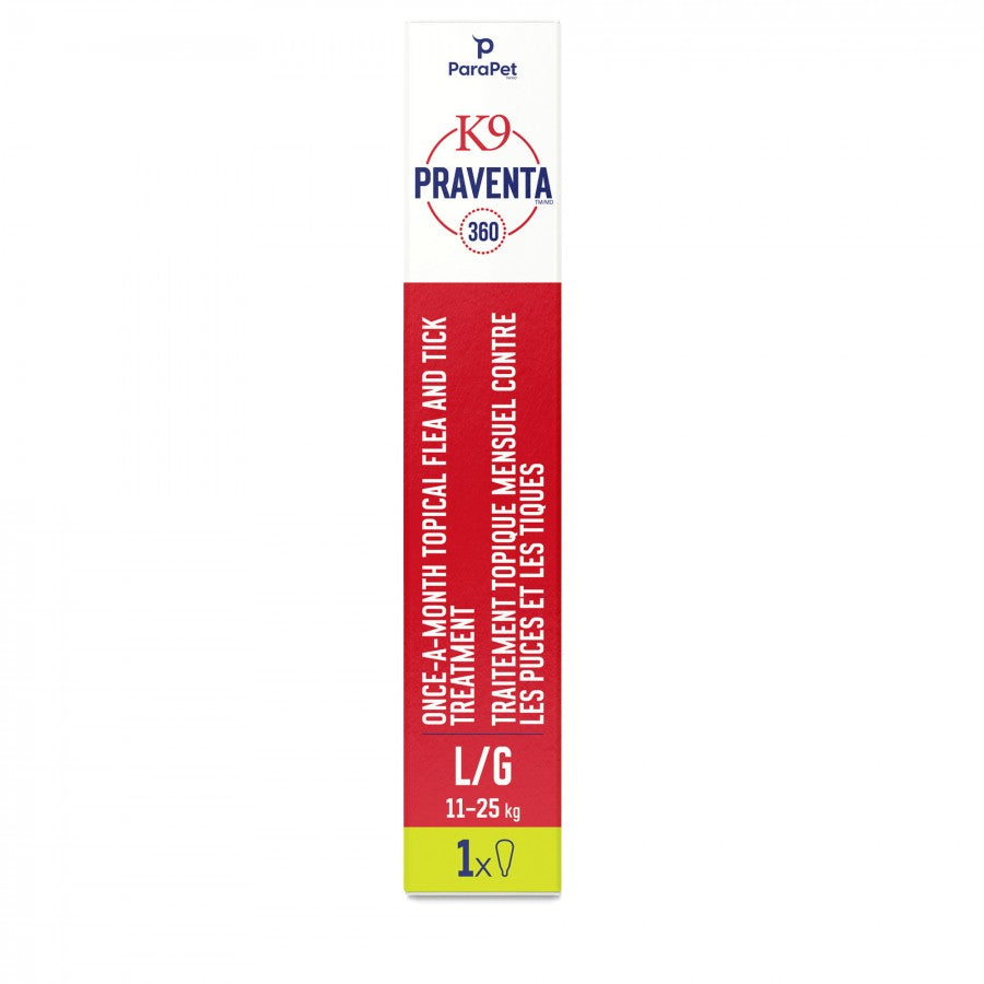 LocalID_71259 Parapet - K9 Praventa 360 Flea & Tick Treatment - LARGE Dogs 11 to 25KG - 1 Tube