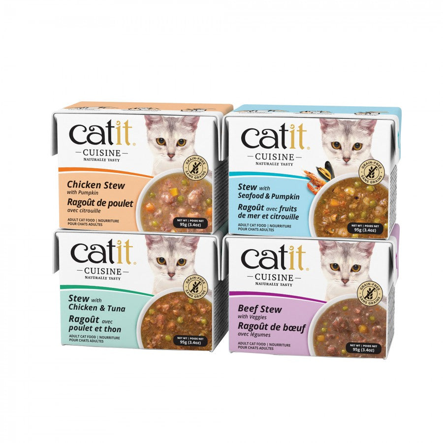 *S.O. - Call for Estimated Arrival* Catit - Cuisine Stew with Seafood Wet Cat Food - TUNA and PUMPKIN - 95GM (3.4oz) x12 CASE