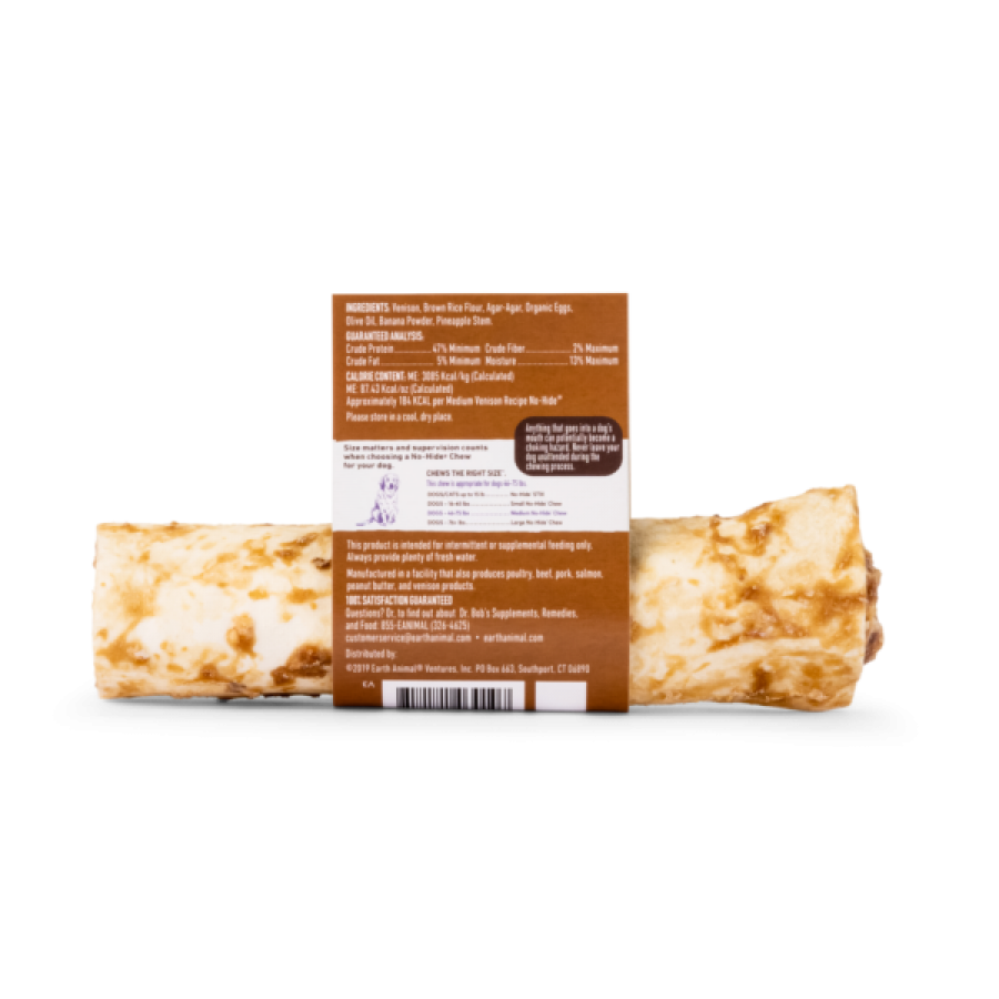 LocalID_69679 Earth Animal - Dog No Hide Chew - Free Range VENISON Dog Chew - SMALL - 34GM (1.2oz) - 1PK