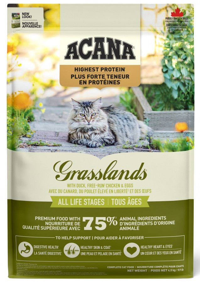 LocalID_61595 Champion Foods - Acana GRASSLANDS Enhanced Dry Cat Food - 4.5KG