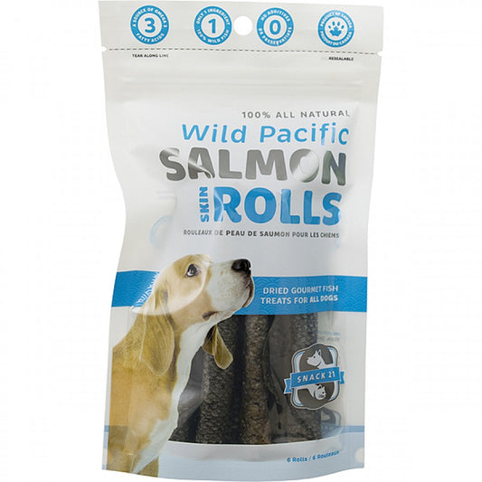 LocalID_67859 Snack 21 - SALMON SKIN Rolls Dog Treat - 6PK