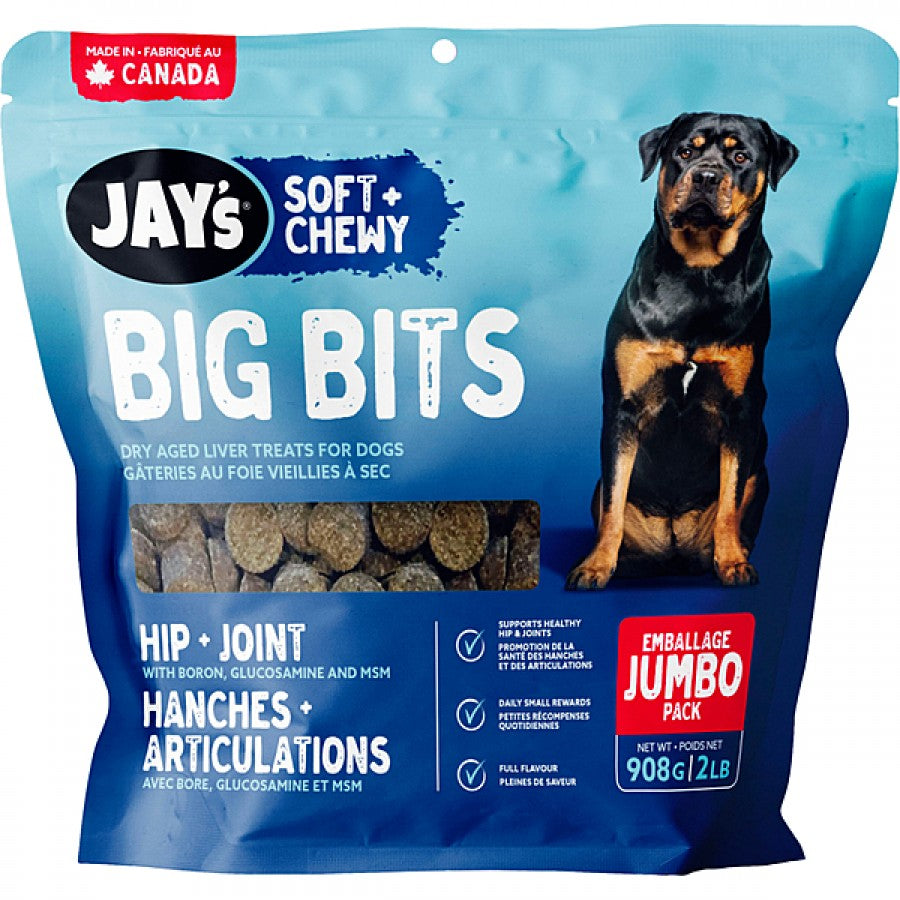 Jay's - Big Bits HIP and JOINT Dog Treat - JUMBO - 908GM (2lb)