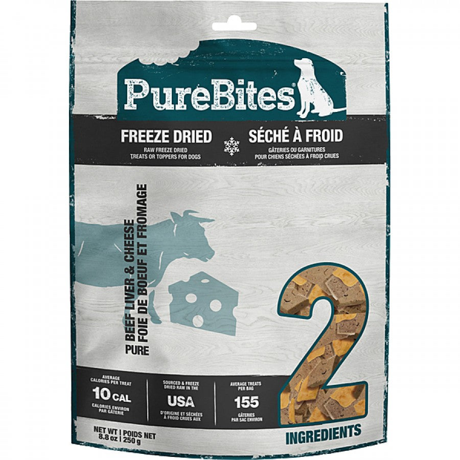 PureBites - Freeze Dried BEEF and CHEESE Dog Treat - 250GM (8.8oz)