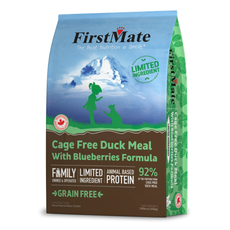 FirstMate - Cat LID GF Cage Free DUCK WITH BLUEBERRIES Dry Cat Food - 4.54KG (10lb)