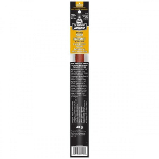 LocalID_66168 The Butcher's Companion - PORK and LIVER Sausage Sticks Dog Treat - 40GM