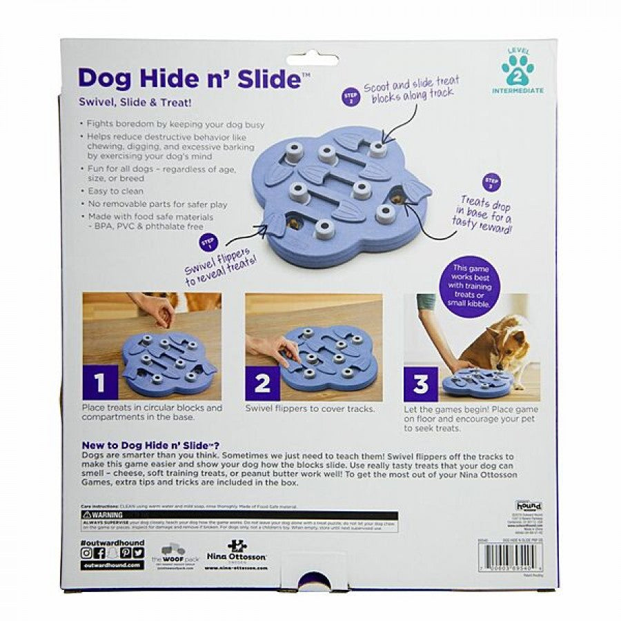 LocalID_69972 Nina Ottosson - Hide N Slide Puzzle Dog Toy - PURPLE - 34x34x7CM (13.5x13.5x2.8in)