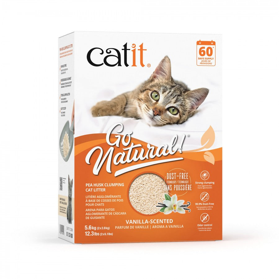 LocalID_64367 Catit - Go Natural! Pea Husk Clumping Cat Litter - Vanilla - 5.6KG (12.3lb)