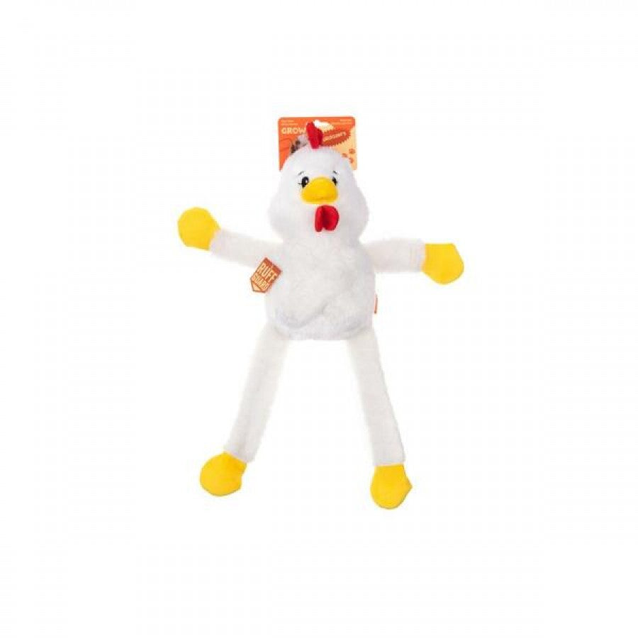 Growl - Pulldozers Chicken Dog Toy - WHITE - 54CM (21.3in)