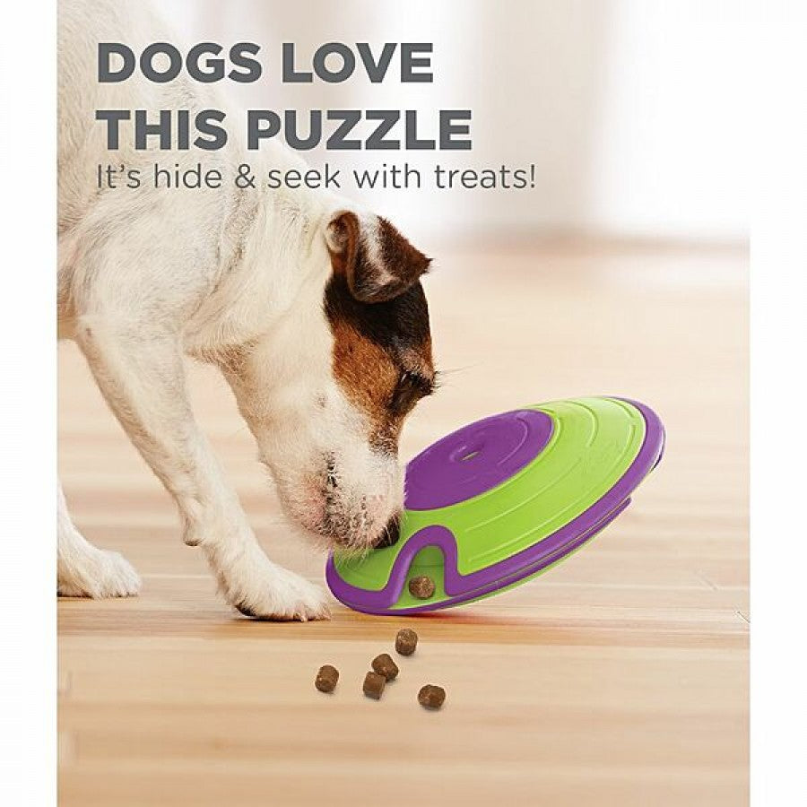 LocalID_70015 Nina Ottosson - Treat Maze Puzzle Dog Toy - GREEN and PURPLE - 19CM (7.5in)