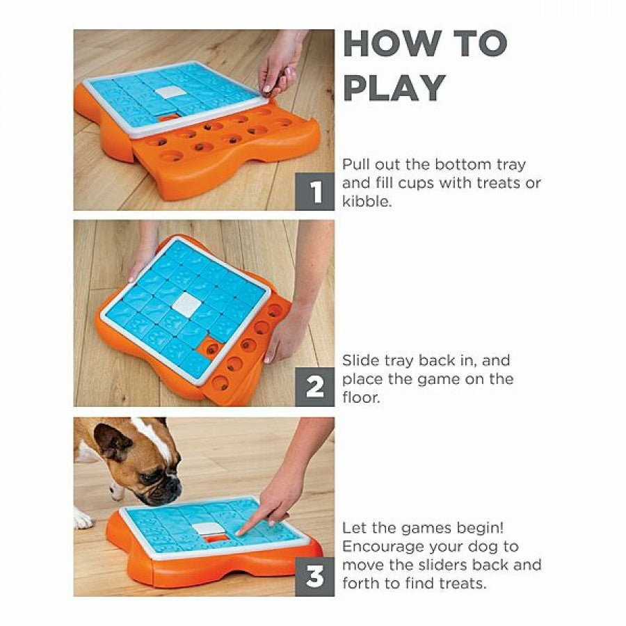 LocalID_69968 Nina Ottosson - Challenge Slider Puzzle Dog Toy - MULTICOLOUR - 37x37x5CM (14.57x14.57x1.97in)