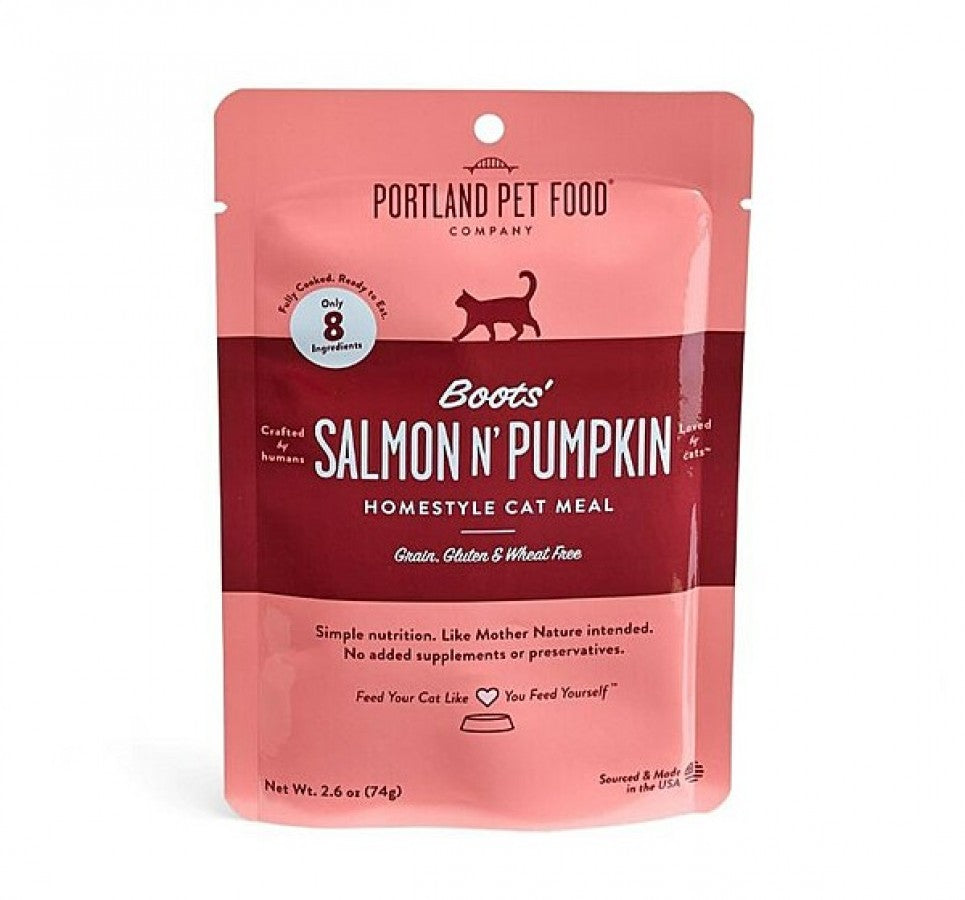 *S.O. - Call for Estimated Arrival* Portland Pet - Homestyle SALMON & PUMPKIN Wet Cat Food - 74GM (2.6oz) x12 CASE