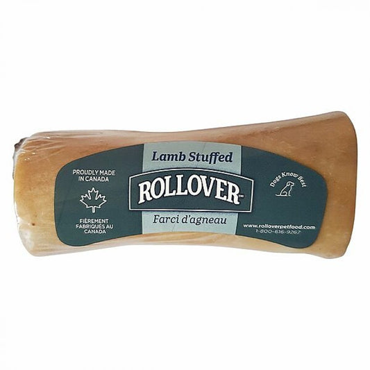 LocalID_56473 Rollover - Stuffed Bone LAMB AND RICE Dog Chew - SMALL - 10-15CM (4-6in)