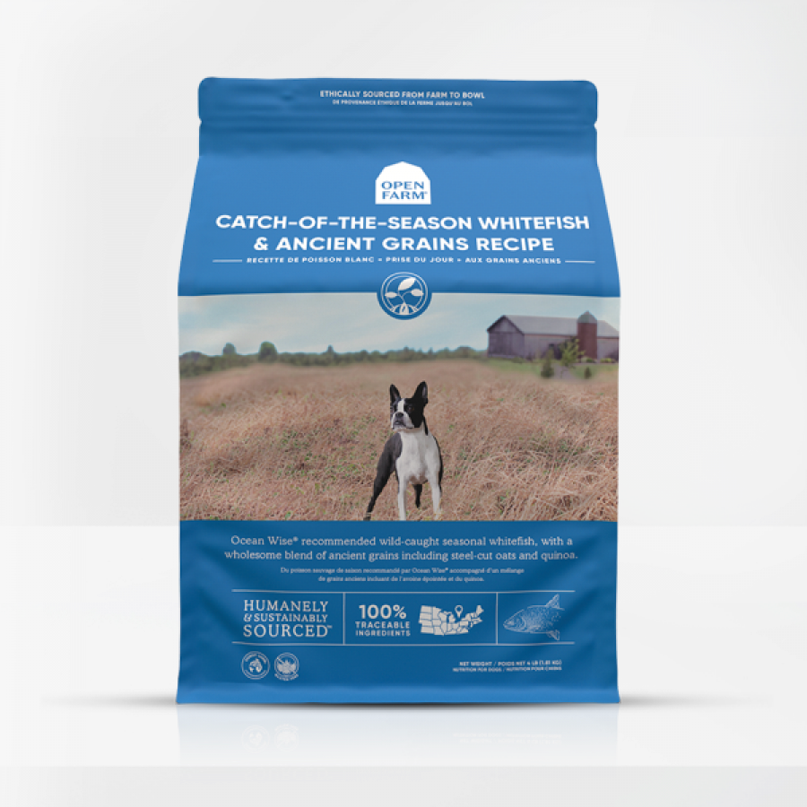 *S.O. - Up to 3 Week Wait* Open Farm - Dog Ancient Grain Catch Of Season WHITEFISH Dry Dog Food - 9.98KG (22lb)