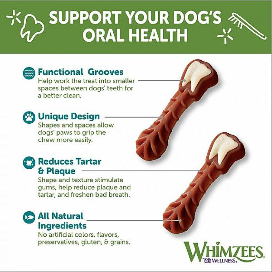 Whimzees - Brushzees Dog Chew - LARGE - 360GM (12.7oz) - 6PK