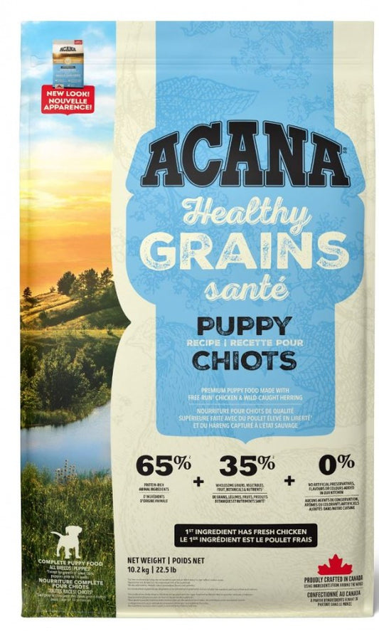 Champion Foods - Acana HEALTHY GRAINS - PUPPY RECIPE recipe Dry Dog Food - 10.2KG (22.5lb)