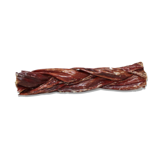 LocalID_64356 Open Range - Beef CHOMPER Esophagus BRAID Dog Chew - 15CM (6in)