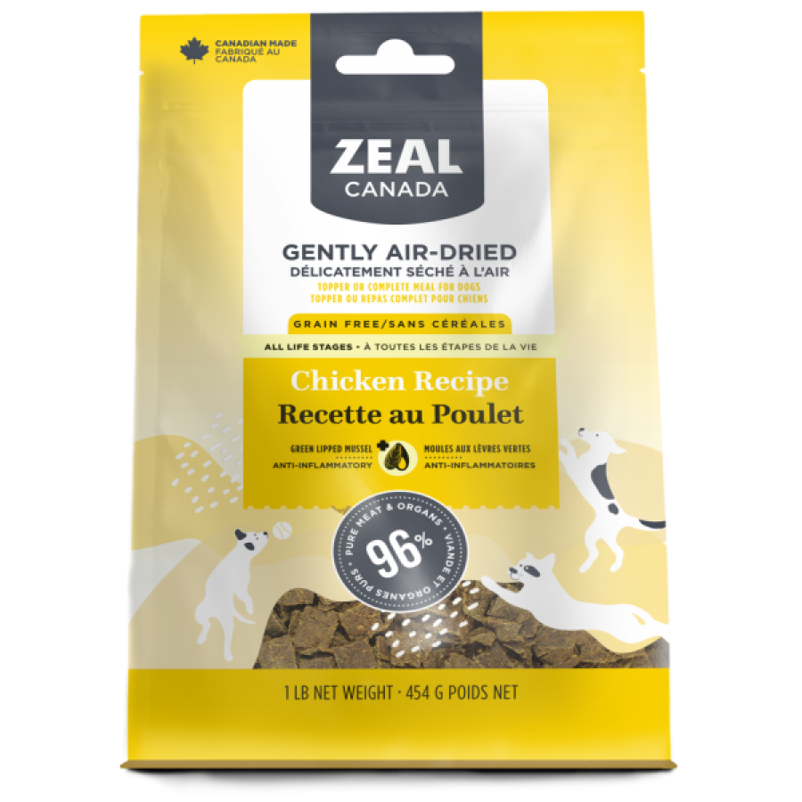 Zeal CND - Dog GF Air-Dried CHICKEN Dog Food - 454GM (1lb)