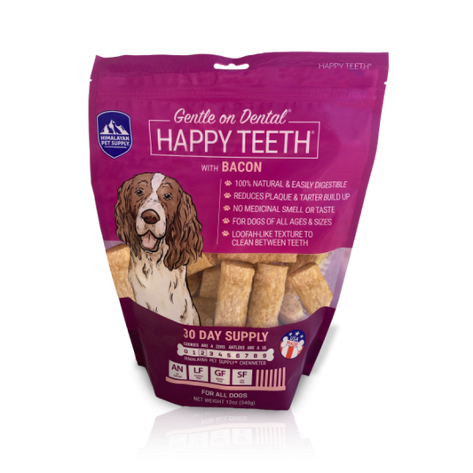 Himalayan Pet Supply - Happy Teeth - Gentle on Dental - BACON - 340GM (12oz)