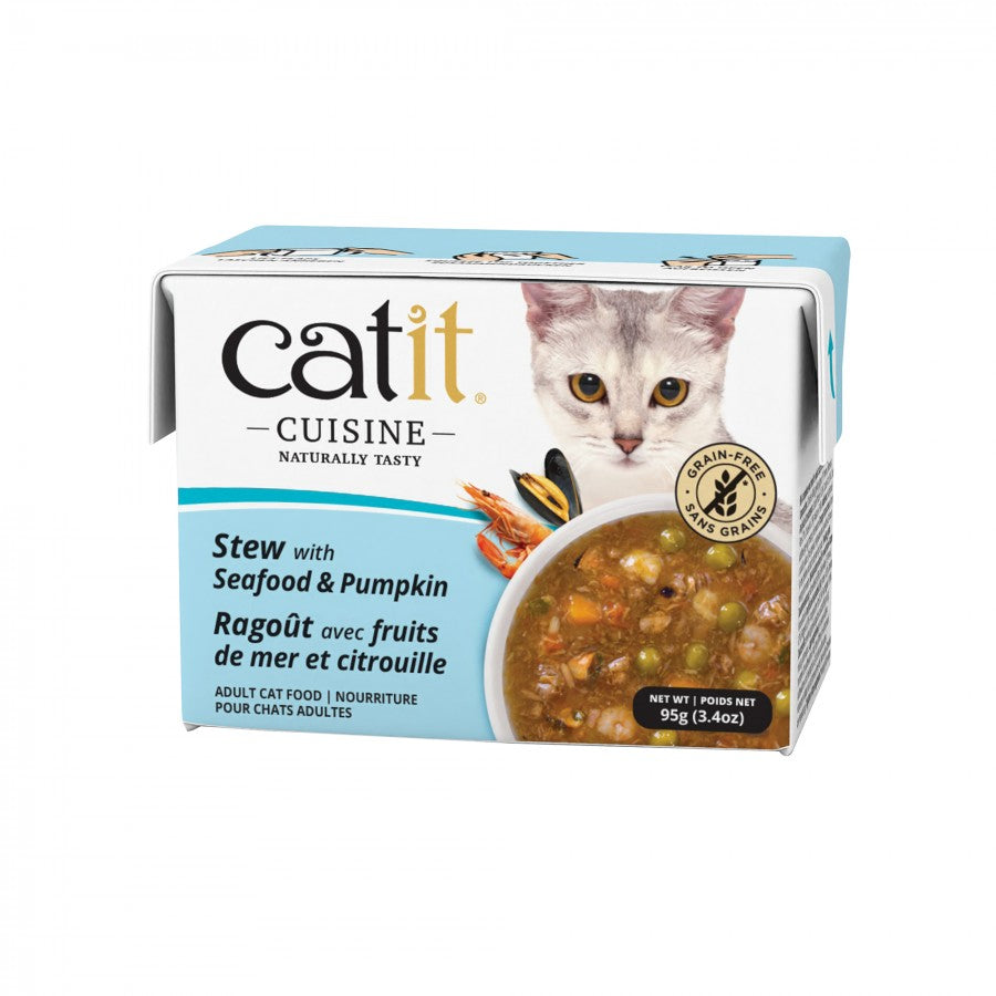 *S.O. - Call for Estimated Arrival* Catit - Cuisine Stew with Seafood Wet Cat Food - TUNA and PUMPKIN - 95GM (3.4oz) x12 CASE