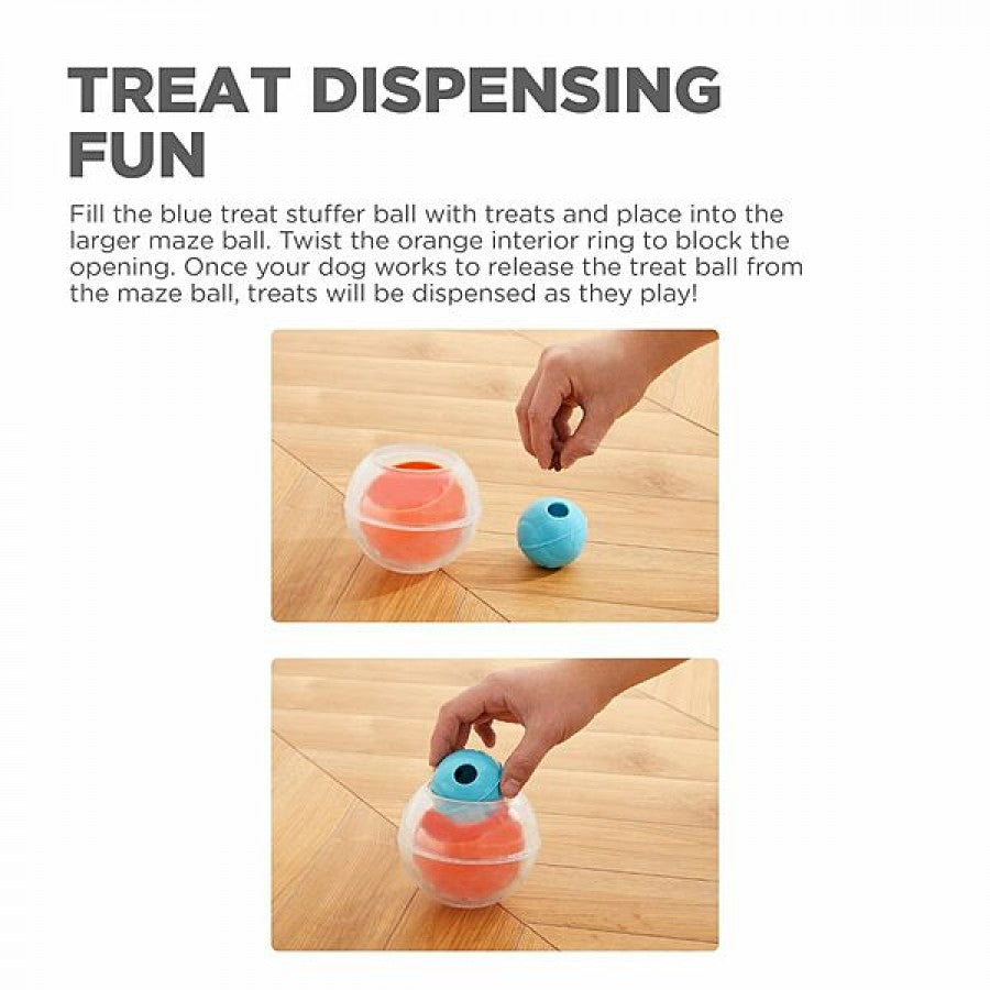 LocalID_70048 Outward Hound - Topsy Treat Rumble Puzzle Dog Toy - ORANGE - 12.5CM (4.75in)